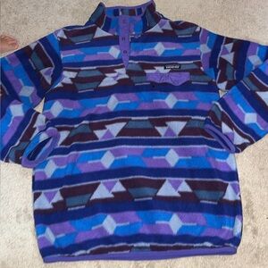 Women’s Patagonia Blue and Purple Snap T Pullover